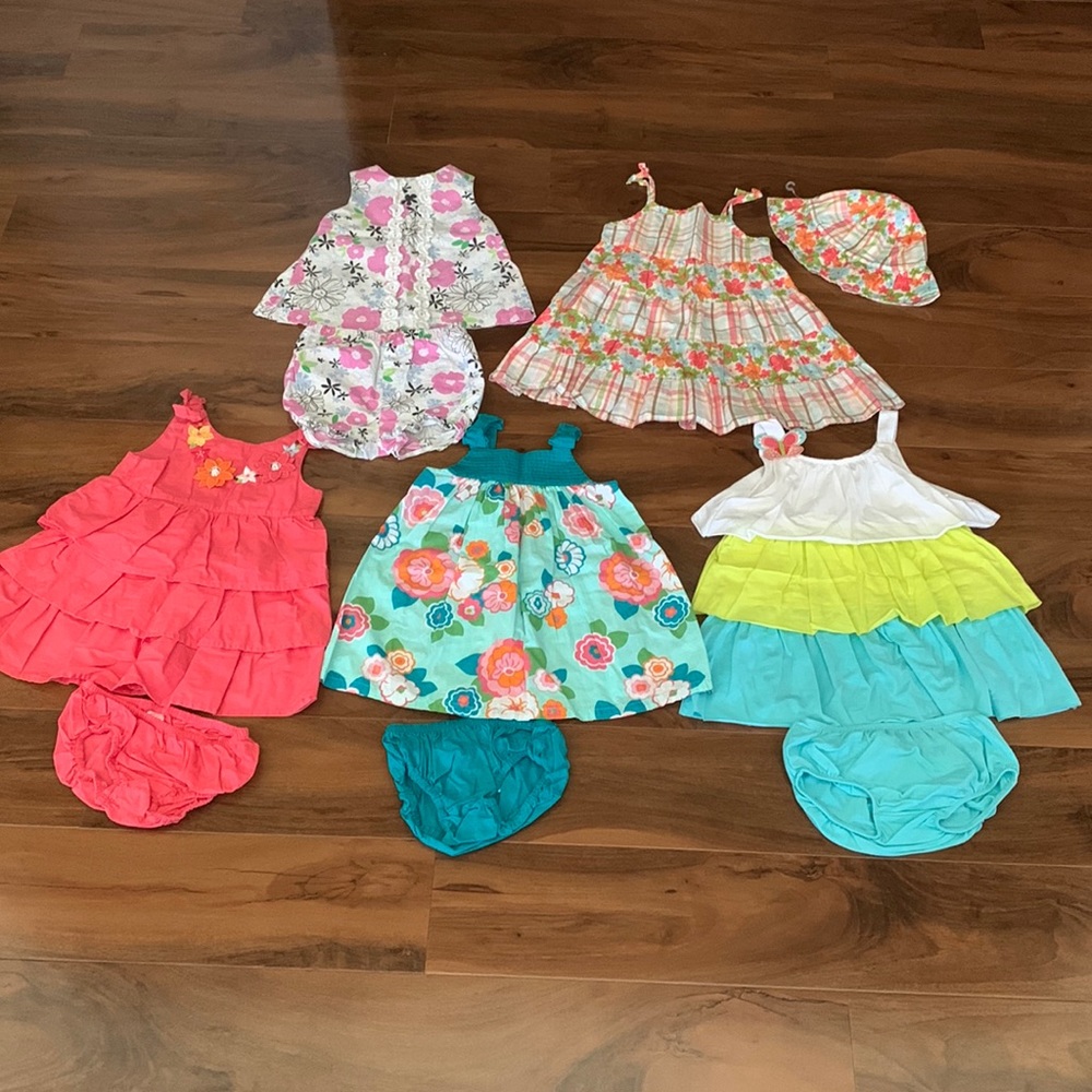 Gymboree Girls 12-18 month Large Dress Lot / Bundle 5 Outfits Hartstrings